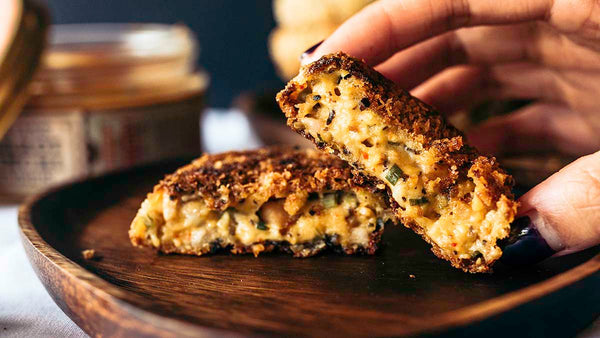 Pancetta & Mushroom Kimchi Hummus Croquette