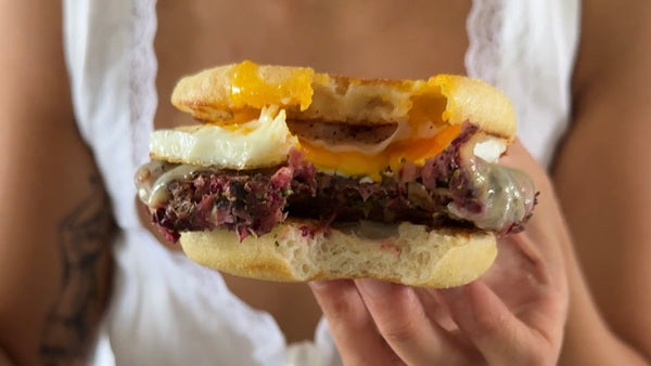 Healthy Midnight Gospel Breakfast Burger