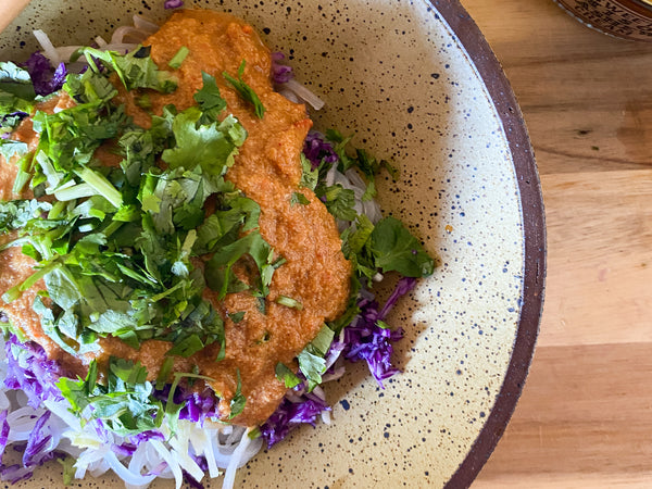 Glass Noodle Salad with Cashew Cream Sauce